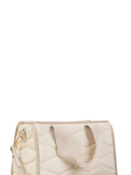 FRNC Damen Tasche Shopper Beige