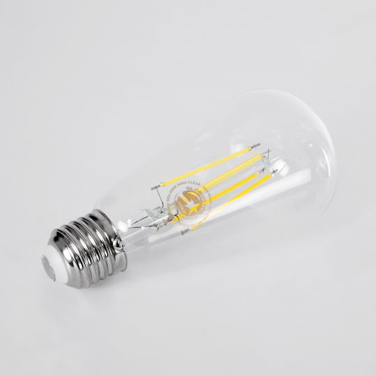 GloboStar LED Bulb 4W 145mm for Socket E27 and Shape ST64 Natural White 840lm Dimmable