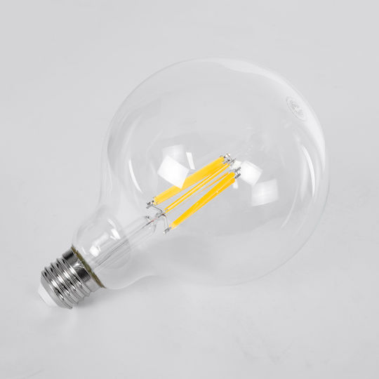 GloboStar LED-Lampe 7W 138mm für Fassung E27 und Form G125 Warmes Weiß 1470lm