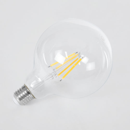 GloboStar LED крушка 4W 138mm за фасунга E27 и форма G125 Топло бяло 840лм Димируем