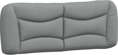 vidaXL Bed Headboard made of Fabric Light Gray 140x15x48cm