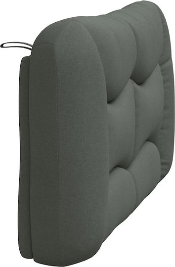 vidaXL LED Headboard Cushion Fabric Dark Grey 120x48cm
