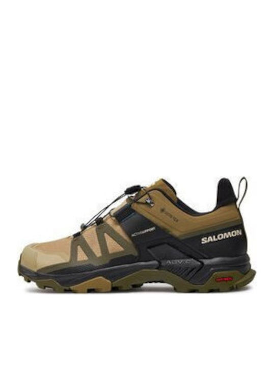 Salomon X Ultra 4 Gore-Tex Men's Waterproof Hiking Shoes With Gore-Tex Membrane Green