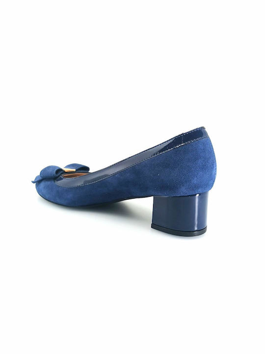 Boxer Anatomic Leather Navy Blue Low Heels