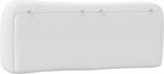 vidaXL Back Cushion for Bed Headboard with White Leather 150x48cm
