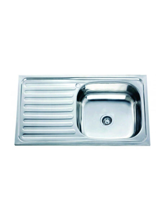 Inter Ceramic Drop-In Мивка Inox Ш75xД40см Сребрист