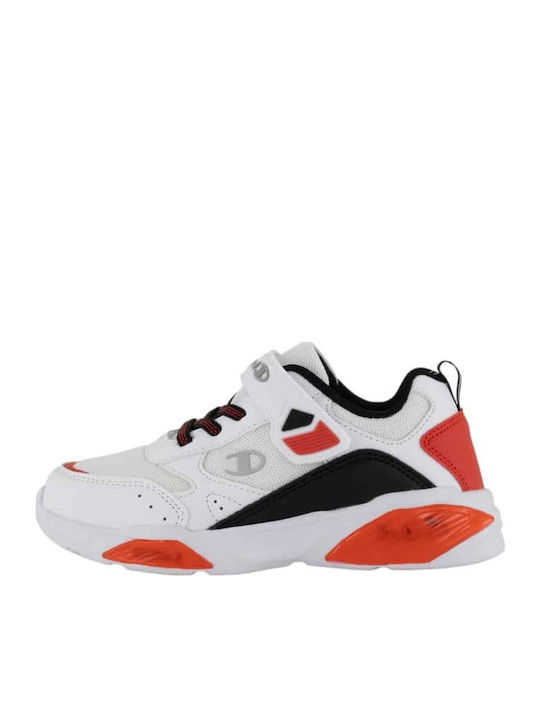 Wave Παιδικά Sneakers με Σκρατς & Φωτάκια Λευκά