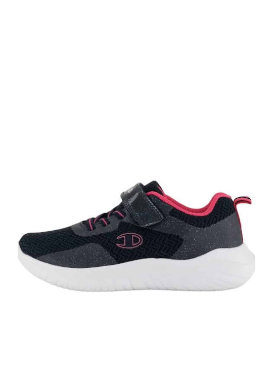Softy Evolve G Ps Low Cut Kids Sports Shoes Running with Hoop & Loop Closure Black