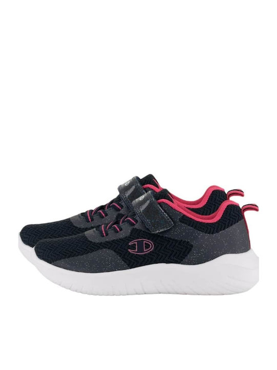Softy Evolve G Ps Low Cut Kids Sports Shoes Running with Hoop & Loop Closure Black