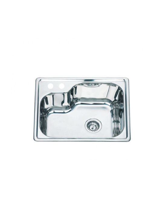 Inter Ceramic Drop-In Мивка Inox Ш56.5xД45см Сребрист
