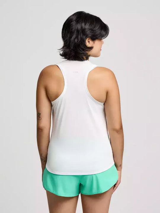 Stopwatch Singlet Damen Sport Bluse Ärmellos Weiß