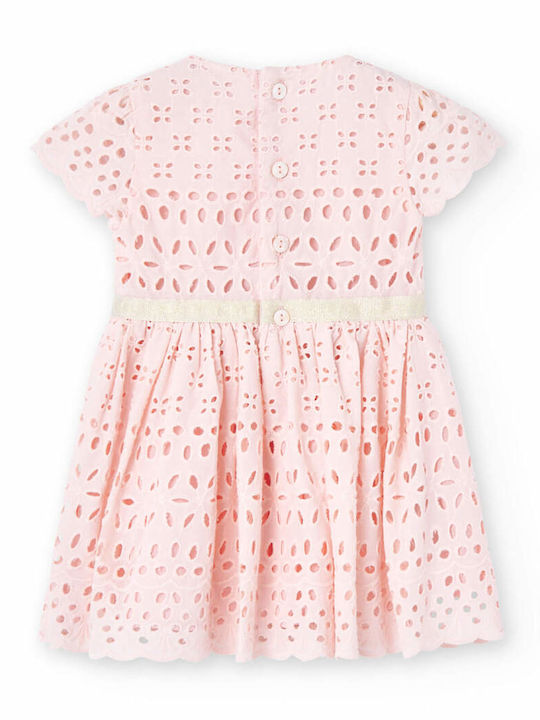 Boboli Kids Dress Short Sleeve Pink