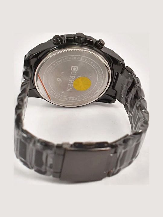 Curren 8274 Men's Watch 45mm Battery with Black Metal Bracelet