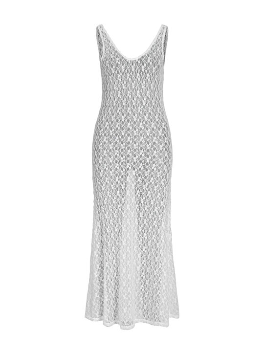 Summer Maxi Knitted Dress White