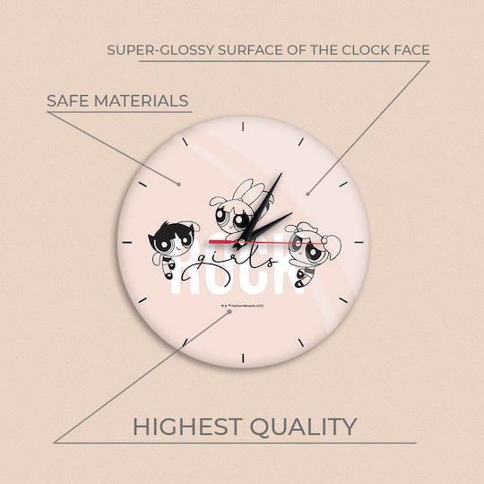 ERT Group The Powerpuff Gilrs Analoge Metallische Wanduhr Beiges Ø30,5cm ERT Group The Powerpuff Gilrs Analoge Metallische Wanduhr Beiges Ø30,5cm