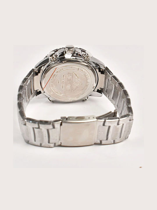 Bistec Herrenuhr Batterie mit Silber Metallarmband