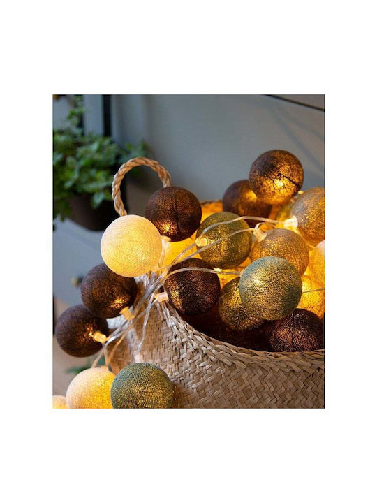 Cotton Ball Lights Decorative Lamp Garland LED Transparent