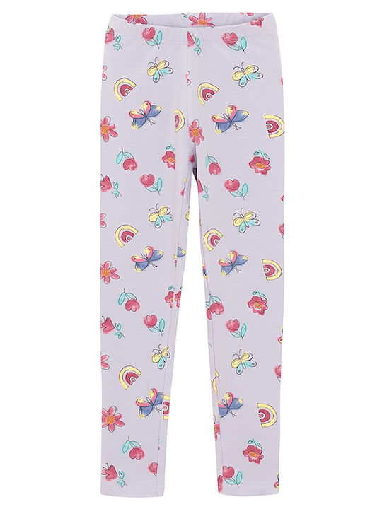 Cool Club Kinder Leggings Set Lang Ανοιχτό Πράσινο Και Μωβ