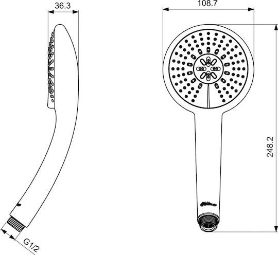 Inter Ceramic für Dusche Silber