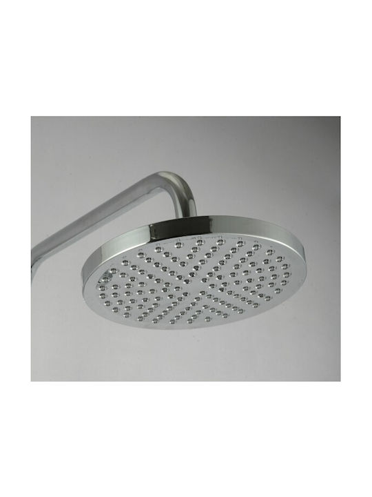 Inter Ceramic Μίκτης Μπαταρίας Εντοιχισμού για Ντουζιέρα Ασημί