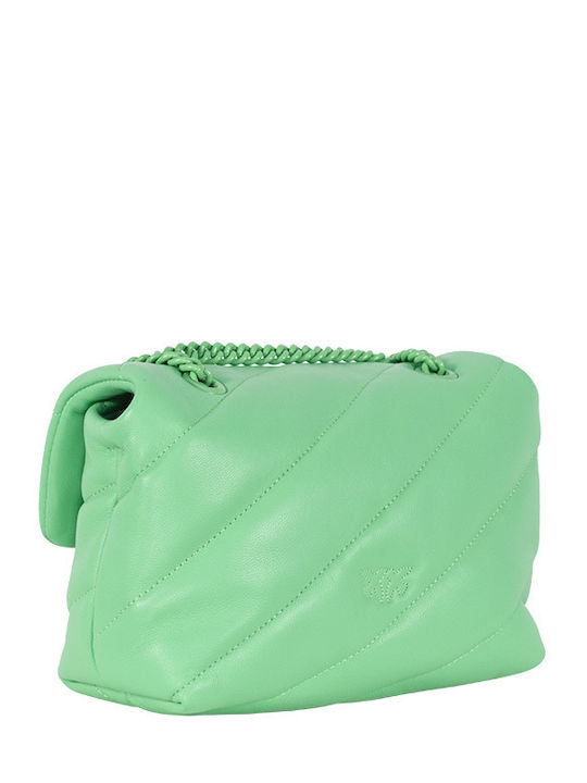 Pinko Love Leather Women's Bag Crossbody Green