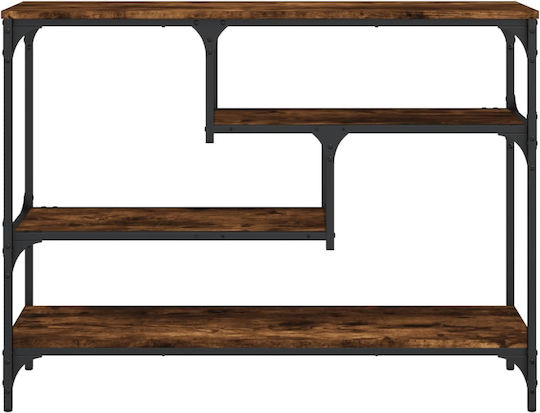 Metal Console Table Smoky Oak L100xW30xH75cm