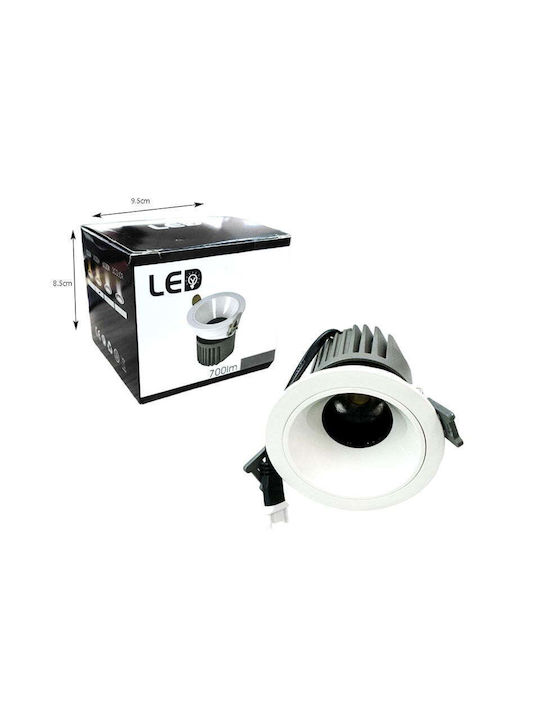 Spot Light Einbau Spot mit integriertem LED und Kaltweißes Licht Weiß 1Stück Spot Light Einbau Spot mit integriertem LED und Kaltweißes Licht Weiß 1Stück
