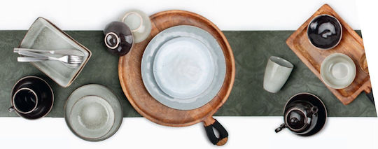 Salt & Pepper Artisan Teller Untiefe Keramik Grün mit Durchmesser 20cm