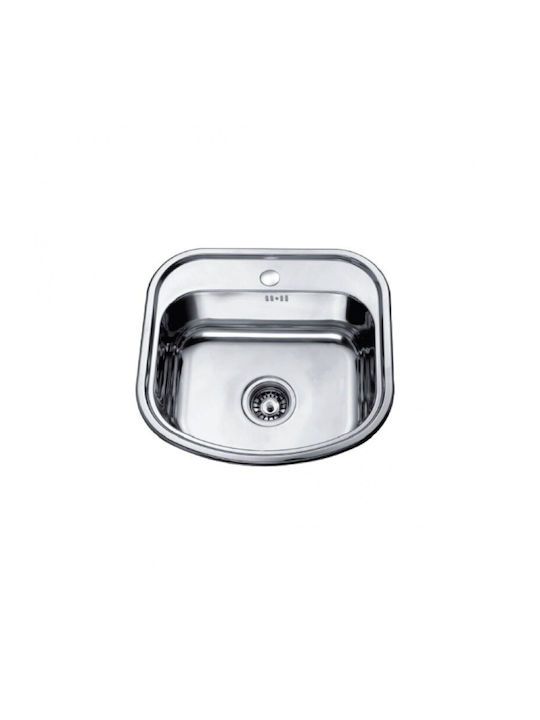 Inter Ceramic Alpaca ICSETICF71085497313ICK4749 Drop-In Chiuvetă Inox L49xW47cm Argintiu