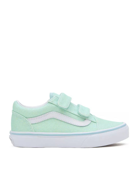Old Skool V Παιδικά Sneakers με Σκρατς Glitter Pastel Blue
