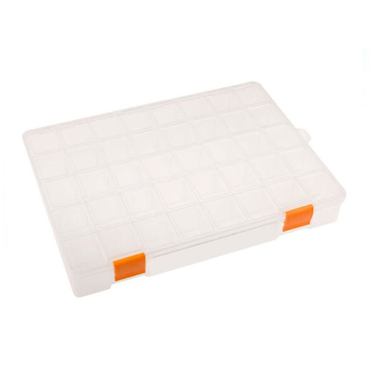 Tool Compartment Organiser 40 Slot Transparent 38x28.5x5.5cm