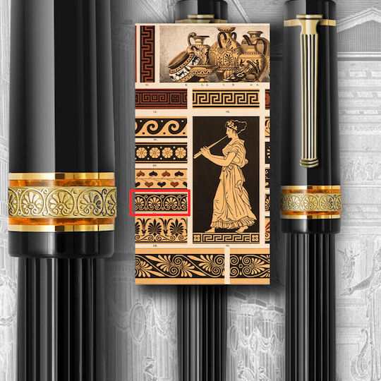 Delta Delta Füllfederhalter Breite Gold mit Schwarz Tinte