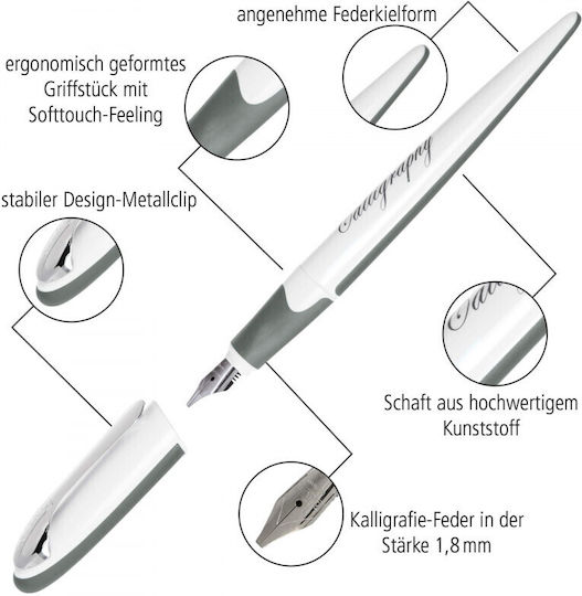 Online Füllfederhalter Kalligraphie 1.4mm Rosa mit Blauer Tintenfarbe