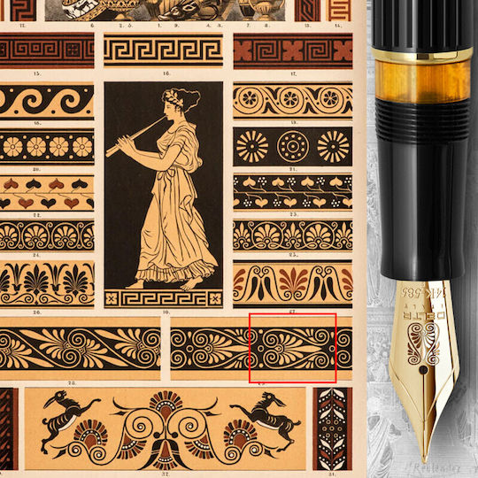 Delta Delta Füllfederhalter Breite Gold mit Schwarz Tinte
