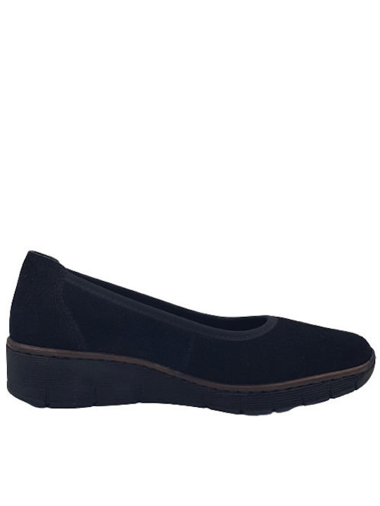 Rieker Anatomic Leather Ballerinas Black