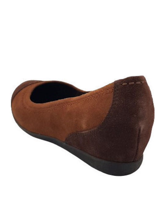Anatomic Leather Ballerinas Tabac Brown