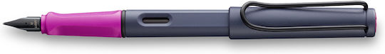 Lamy Safari Set Writing Pen Extra Fine Pink made of Steel with Blue Ink