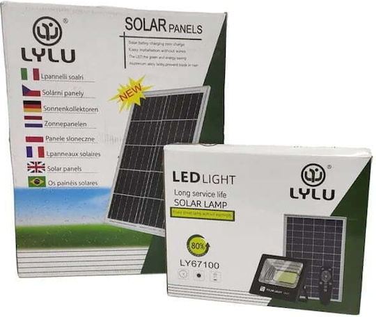 Waterproof Solar LED Floodlight 300W Cold White 6500K with Remote Control IP67