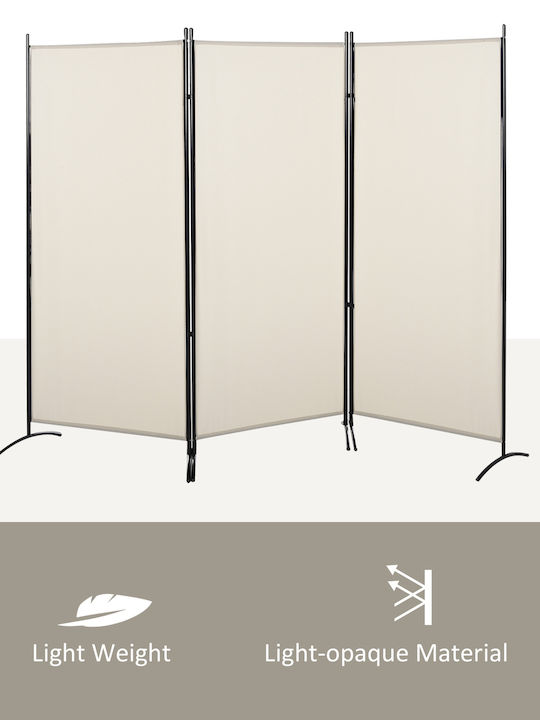 HomCom Διακοσμητικό Παραβάν Μεταλλικό 253x182cm