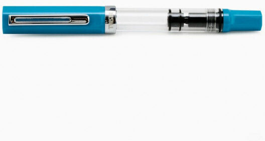 Twsbi Eco Cerulean Blue Piston Filling Πένα Καλλιγραφίας Broad Μπλε με Μπλε Μελάνι