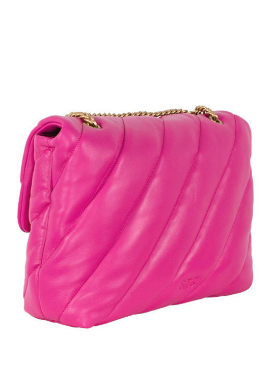 Pinko Love Din piele Geantă de damă Crossbody Roz