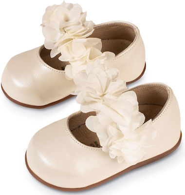 Babywalker Ecru Baptism Leather Pumps