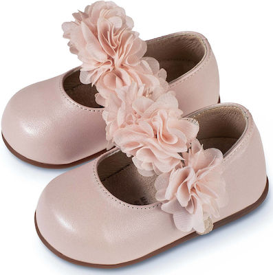 Babywalker Pink Baptism Leather Pumps