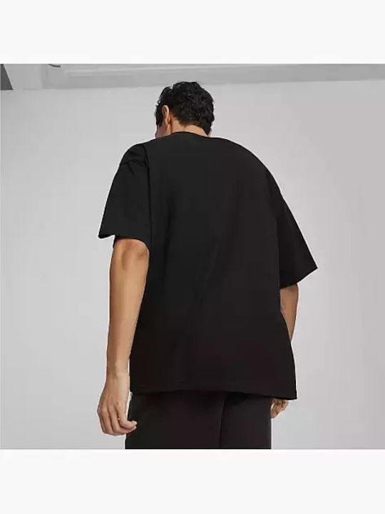 Puma T-shirt Bărbătesc cu Mânecă Scurtă Negru