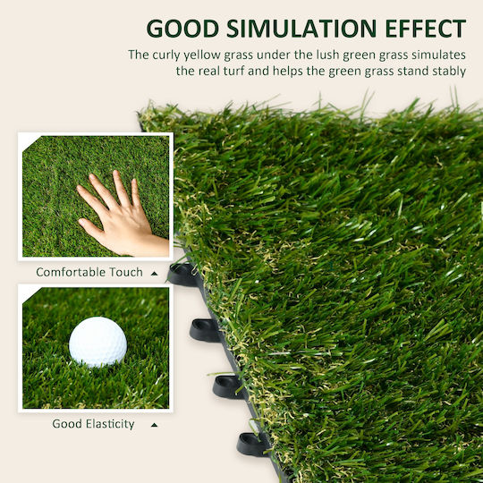 Outsunny Synthetic Foliage Panel 30x30cm 10pcs