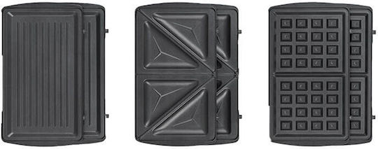 Sokany KJ-302 Sandwich Maker with Removable Plates for for 2 Sandwiches Sandwiches 750W Inox