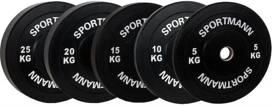 Sportmann Δίσκος Λαστιχένιος 1 x 25kg Φ51mm