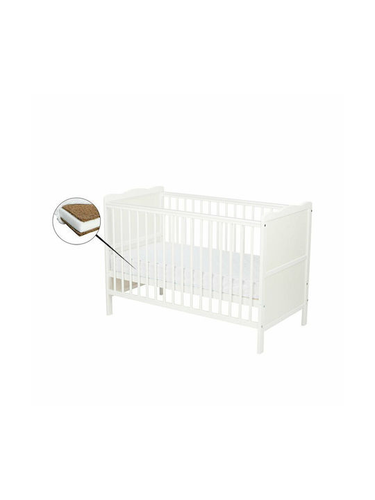 Qmini Cearșaf pentru bebeluși Pentru Patut Bumbac Alb 120x60buc