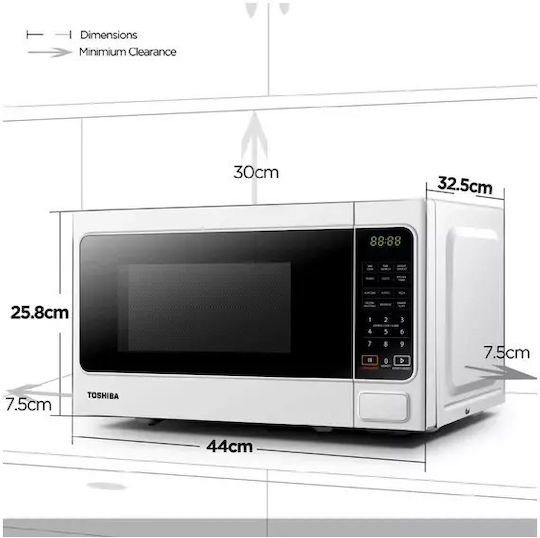 Toshiba Microwave Oven 20lt White