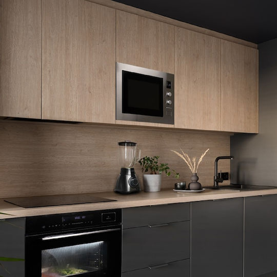 Cecotec Grandheat 2550 Built-in Steel Εντοιχιζόμενος Φούρνος Μικροκυμάτων με Grill 25lt Inox